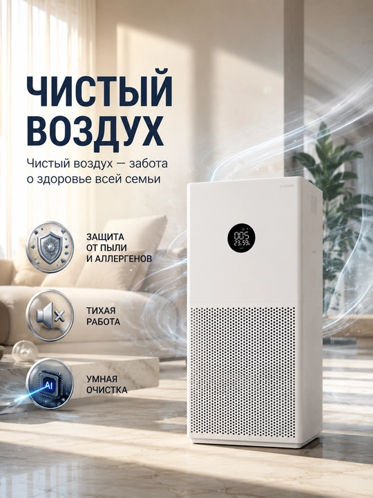 Xiaomi Smart Air Purifier Compact / 4 / 4 Lite / 4 Pro/ Elite havo tozalagichlari, global