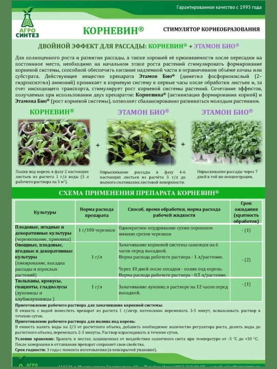 KORNEVIN® (AGROSINTEZ) — Ildiz o‘sishini rag‘batlantiruvchi vosita