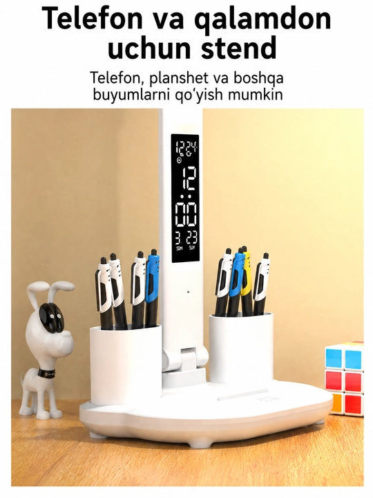LED stol chiroqchasi, ko'p funksiyali stol chiroqchasi, qayta zaryadlanuvchi
