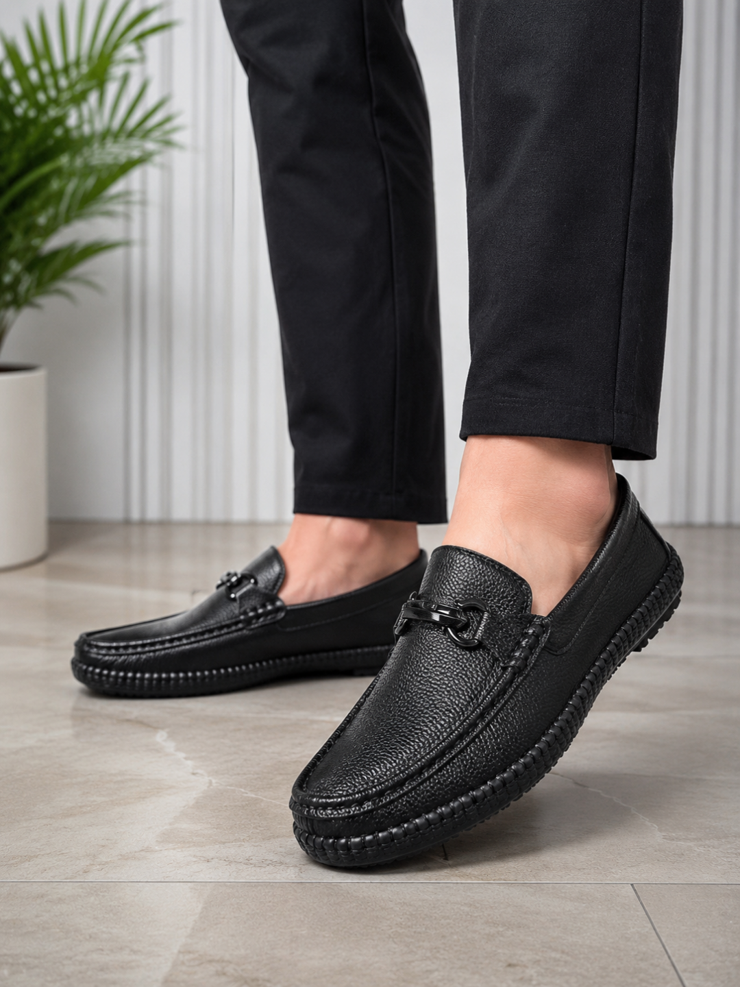 Erkaklar mokasini, jigarrang loafer, charm oyoq kiyim, qulay tufli, kundalik poyabzal, yoz