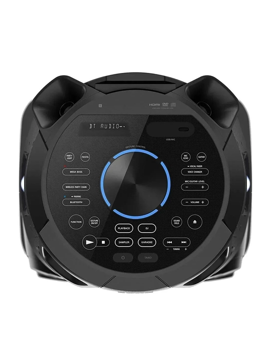 Sony MHC-V73D audio tizimi, karaoke va uy kinoteatri karnaylari, yorug‘lik, Bluetooth