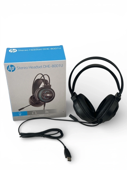 Hp stereo headset dhe-8001u usb mikrofonli quloqchin kompyuter va noutbuk uchun qora
