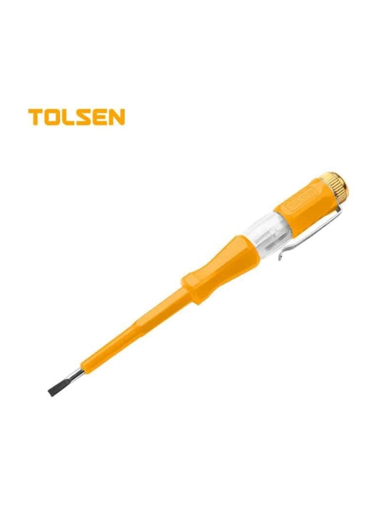 Тестер-отвертка для проверки напряжения TOLSEN 100-500 В 38114