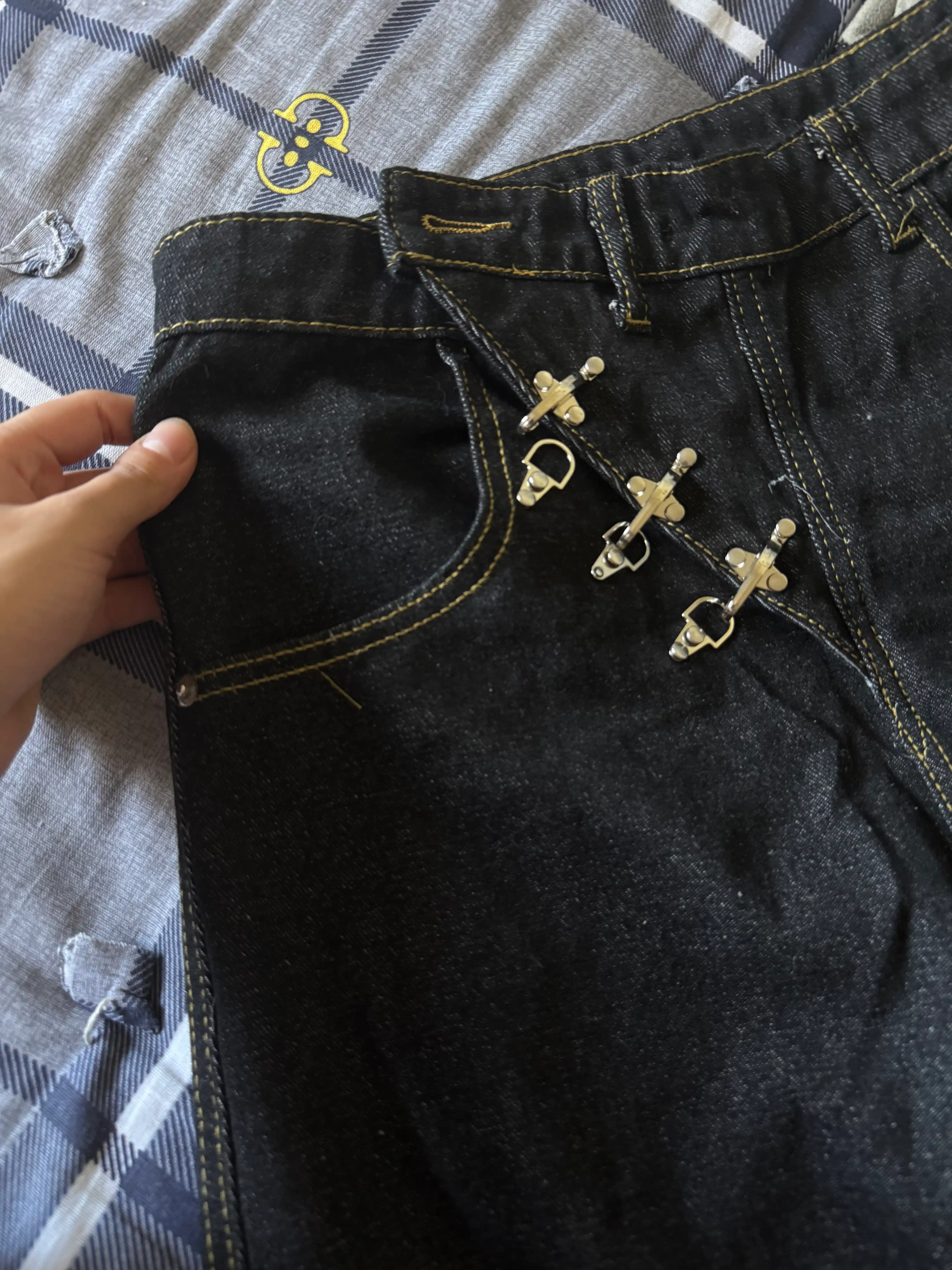 Ayollar va erkaklar jinsi shimlari, keng va yupqa, Y2K uslubidagi BAGGY, keng, yopishqoq, S-3XL