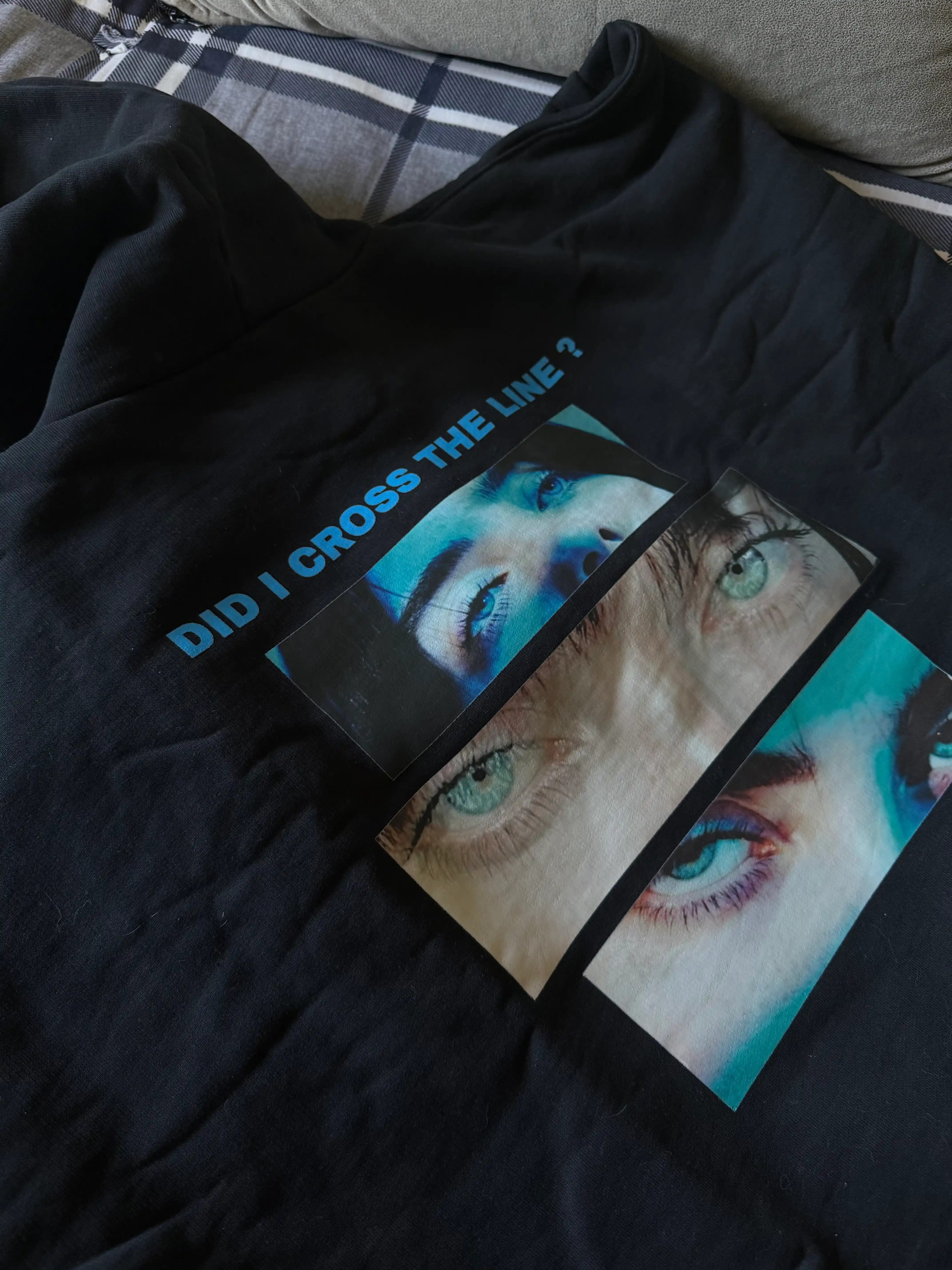 Billie Eilish DTF print xudi – uniseks, 3 ipli yumshoq paxta