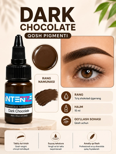 Пигмент для перманентного макияжа бровей Dark Chocolate,15ml
