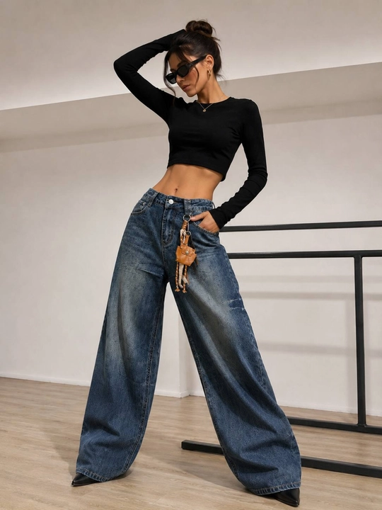 Ayollar jinsi shimlari, ayollar baggi shimlari, keng jinsi shimlar, S–XL