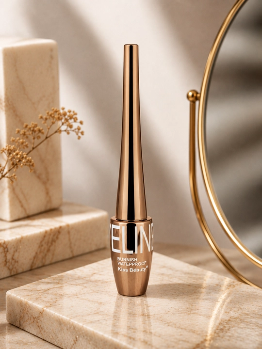 Suyuq ko'z podvodkasi Kiss Beauty Burnish Waterproof, layner - 