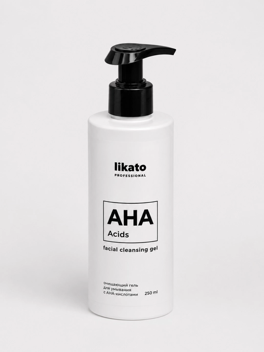Yuzni yuvish uchun tozalovchi gel Likato AHA kislotalari bilan, qora nuqtalar uchun 250 ml