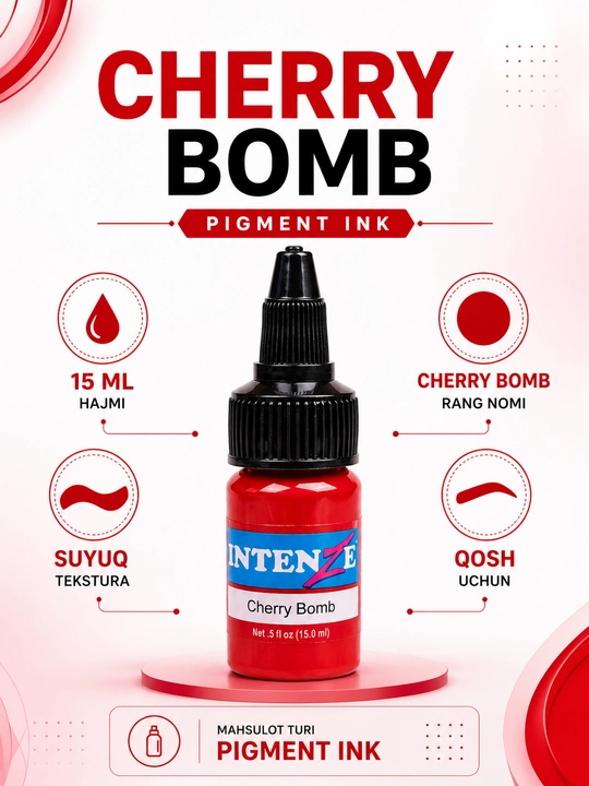 Пигмент для перманентного макияжа бровей Cherry Bomb,15ml