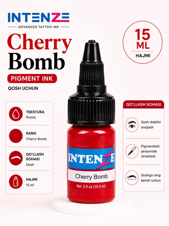 Пигмент для перманентного макияжа бровей Cherry Bomb,15ml