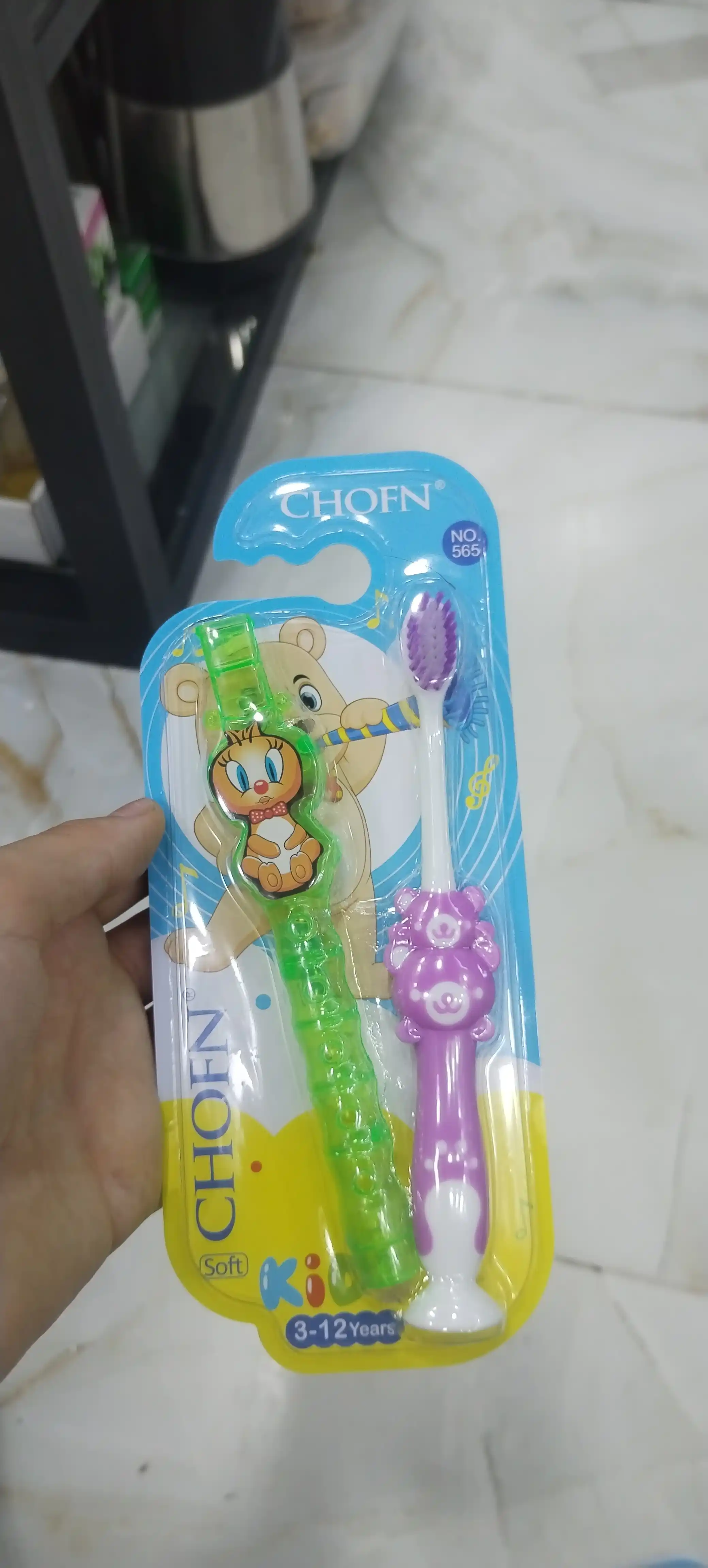 Tish cho‘tkasi bolalar uchun, yumshoq tukli, 1 dona