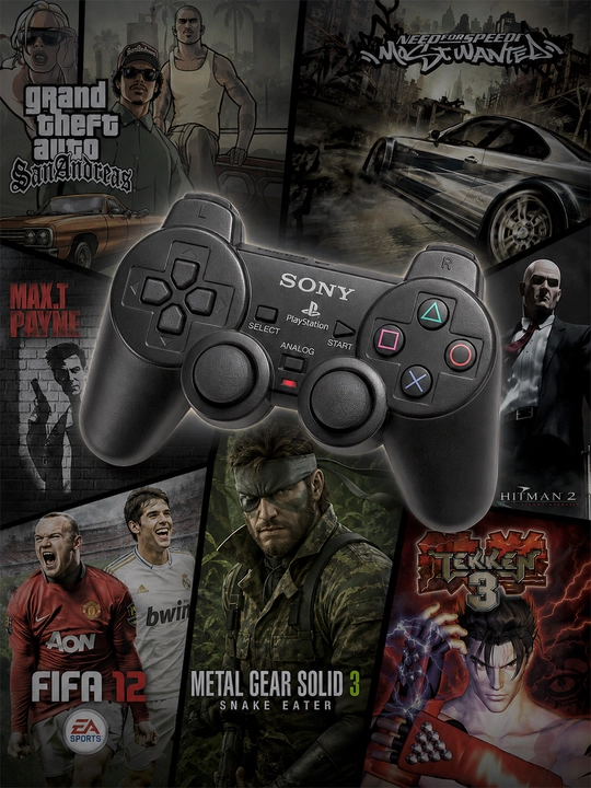 PlayStation 2 (PS2) uchun Dual Shock  joystik, geympad, kontrolleri