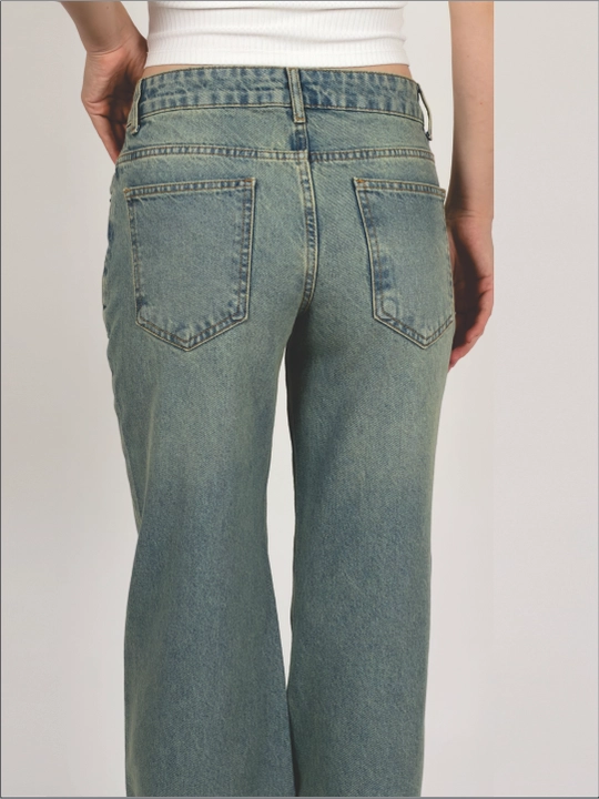LIVES DENIM — Ayollar uchun ko‘k keng jinsi shimlar