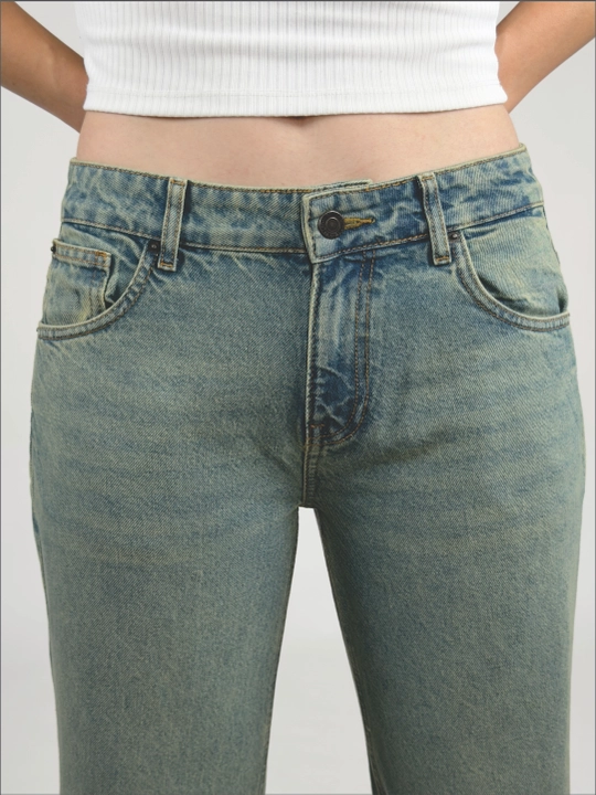 LIVES DENIM — Ayollar uchun ko‘k keng jinsi shimlar