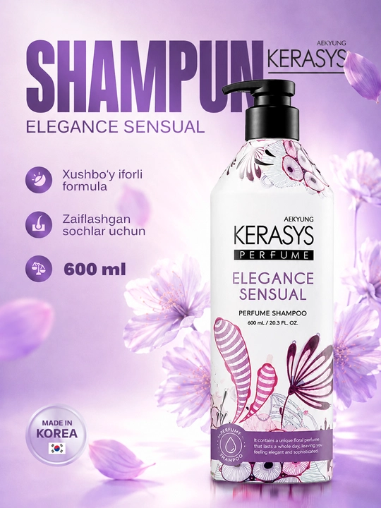 Kerasys Perfume normal va shikastlangan sochlar uchun parfyumlangan shampun