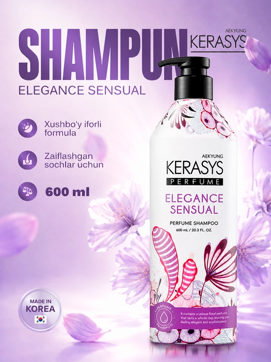 Kerasys Perfume Elegance Sensual soch uchun tiklovchi xushbo‘y konditsioner - 