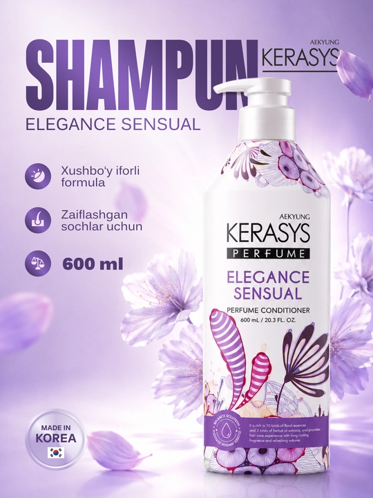 Kerasys Perfume Elegance Sensual soch uchun tiklovchi xushbo‘y konditsioner