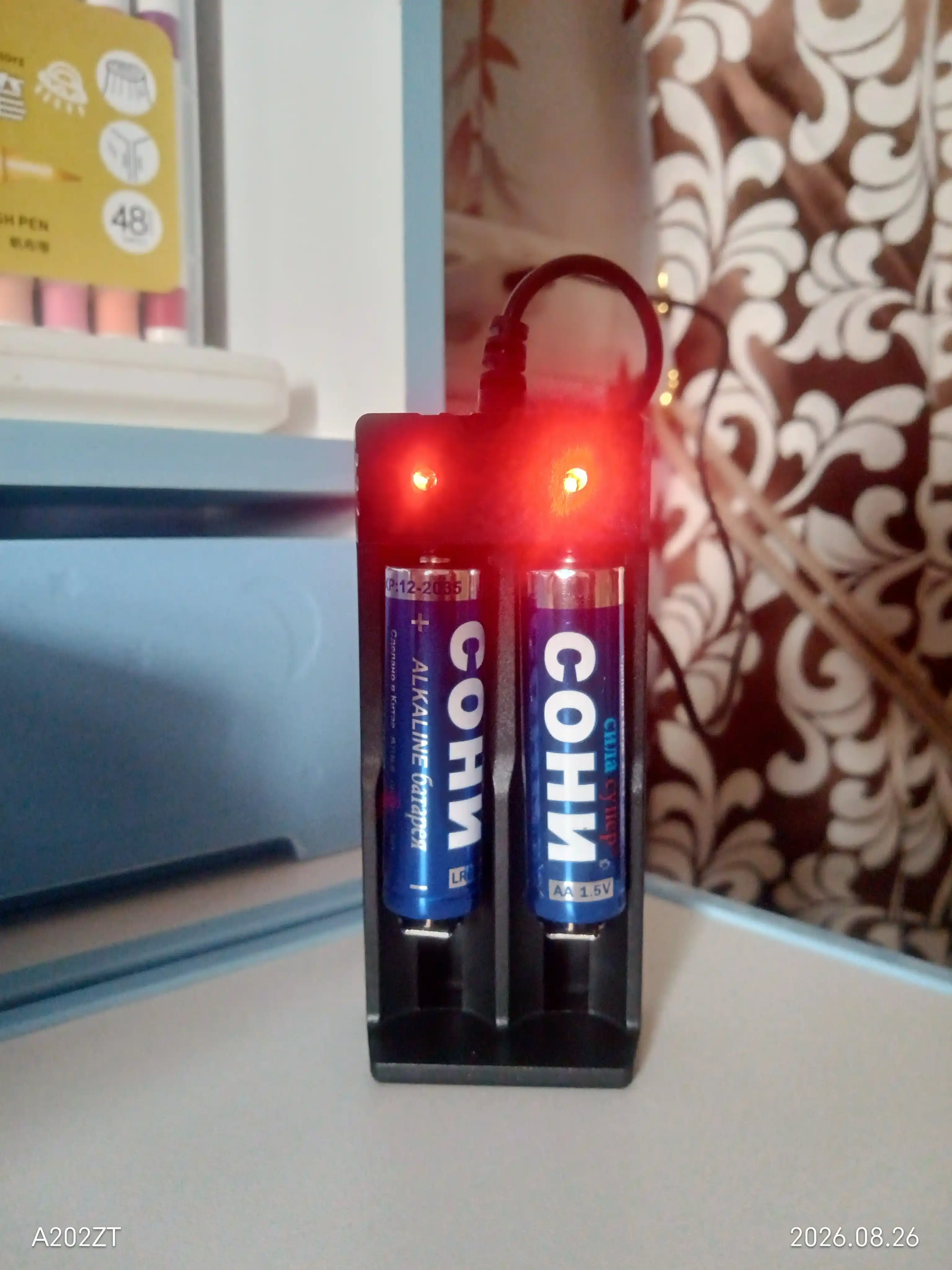 Зарядка USB для аккумуляторов до 18650, 2 слота, Li-ion, 1000 мА