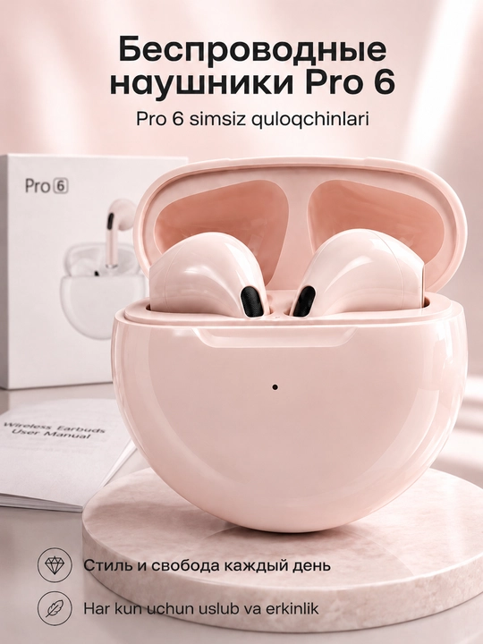 Беспроводные наушники Bluetooth вкладыши с микрофоном, гарнитура TWS - 