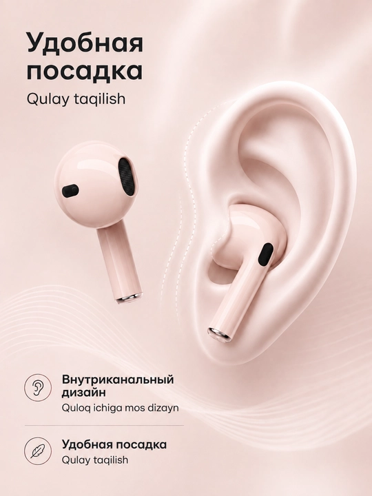 Simsiz quloqchinlar Bluetooth TWS mikrofonli, sensorli quloqliklar