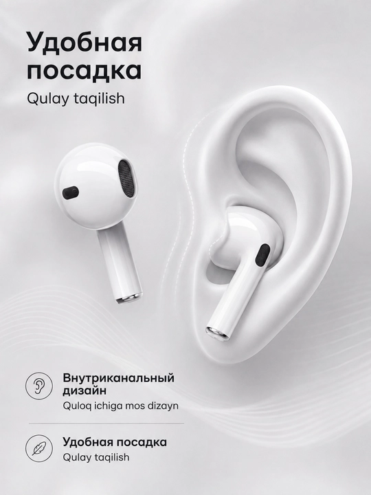 Simsiz quloqchinlar Bluetooth TWS mikrofonli, sensorli quloqliklar