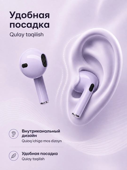 Simsiz quloqchinlar Bluetooth TWS mikrofonli, sensorli quloqliklar