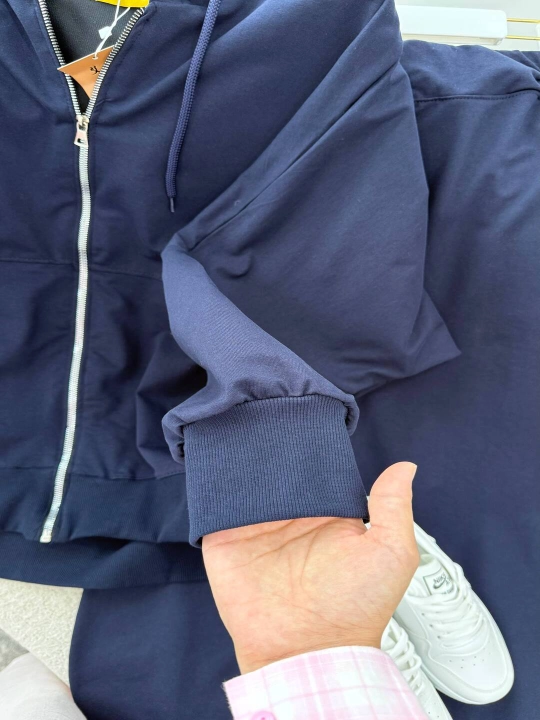 Ayollar uchun 2 ipli sportivka kostyum, kapyushonli dvoyka, kuzgi sport kostyum, keng fason