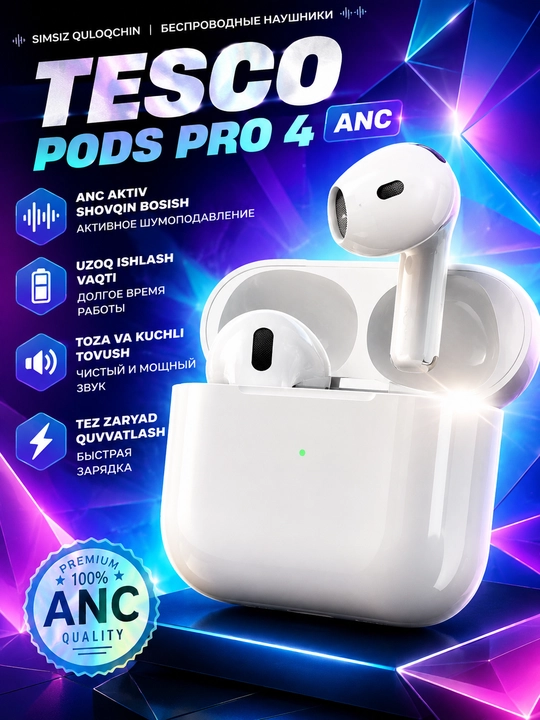 PODS PRO 4 ANC TWS by TESCO блютуз 5,4