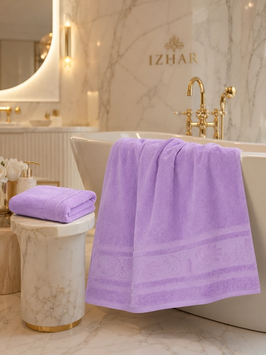 IZHAR Premium sochiqlar to‘plami, 2 dona — 100% paxta, hammom 70×140 sm va yuz 50×90 sm