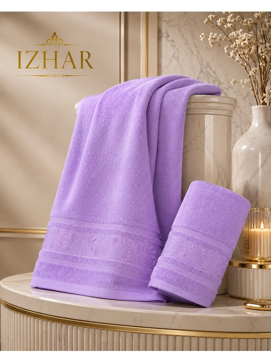 IZHAR Premium sochiqlar to‘plami, 2 dona — 100% paxta, hammom 70×140 sm va yuz 50×90 sm