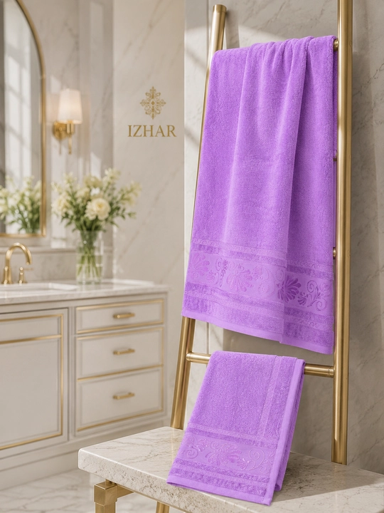 IZHAR Premium sochiqlar to‘plami, 2 dona — 100% paxta, hammom 70×140 sm va yuz 50×90 sm