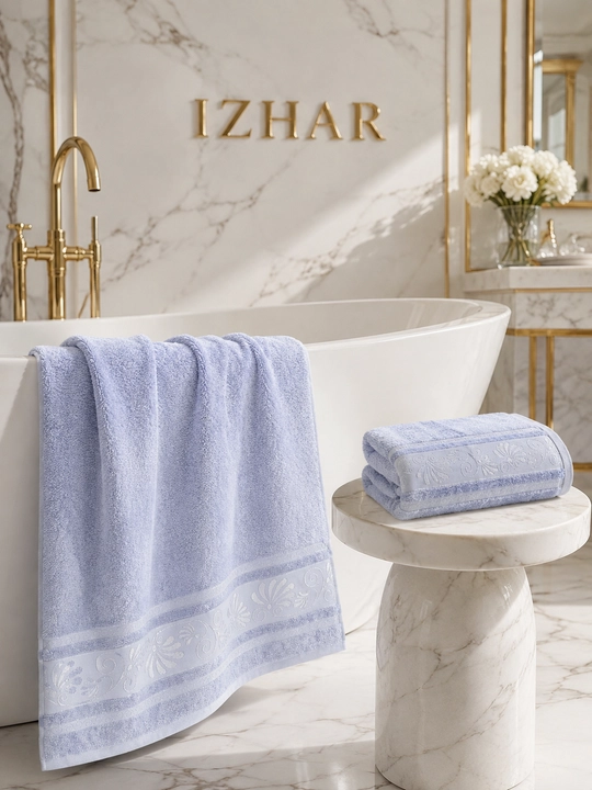 IZHAR Premium sochiqlar to‘plami, 2 dona — 100% paxta, hammom 70×140 sm va yuz 50×90 sm