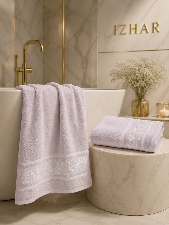 IZHAR Premium sochiqlar to‘plami, 2 dona — 100% paxta, hammom 70×140 sm va yuz 50×90 sm