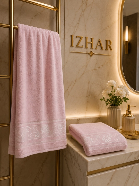 IZHAR Premium sochiqlar to‘plami, 2 dona — 100% paxta, hammom 70×140 sm va yuz 50×90 sm