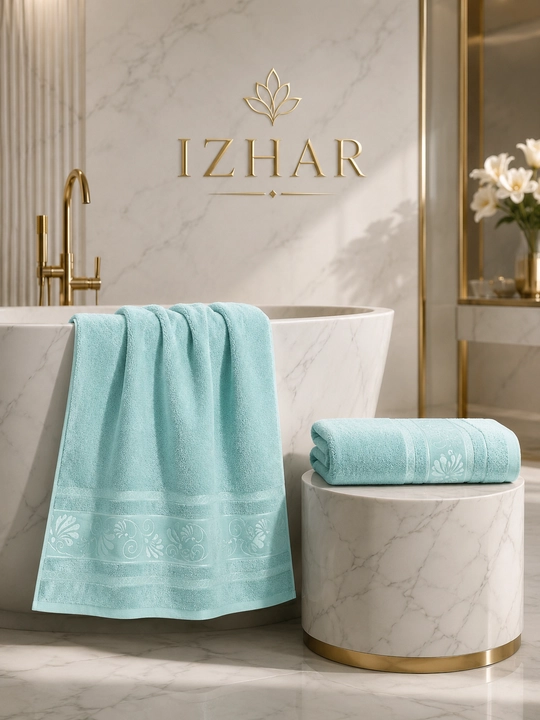 IZHAR Premium sochiqlar to‘plami, 2 dona — 100% paxta, hammom 70×140 sm va yuz 50×90 sm