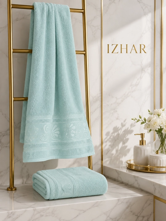 IZHAR Premium sochiqlar to‘plami, 2 dona — 100% paxta, hammom 70×140 sm va yuz 50×90 sm