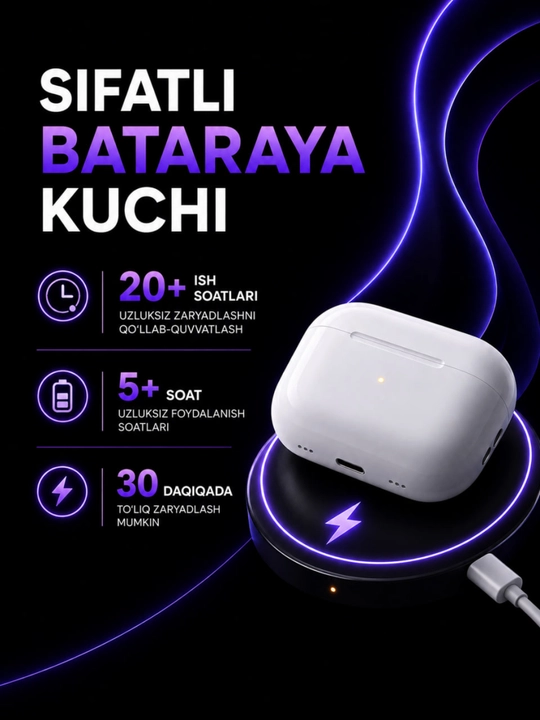 Simsiz quloqchinlar Pods Pro 2, sensorli Bluetooth, iPhone va Android uchun