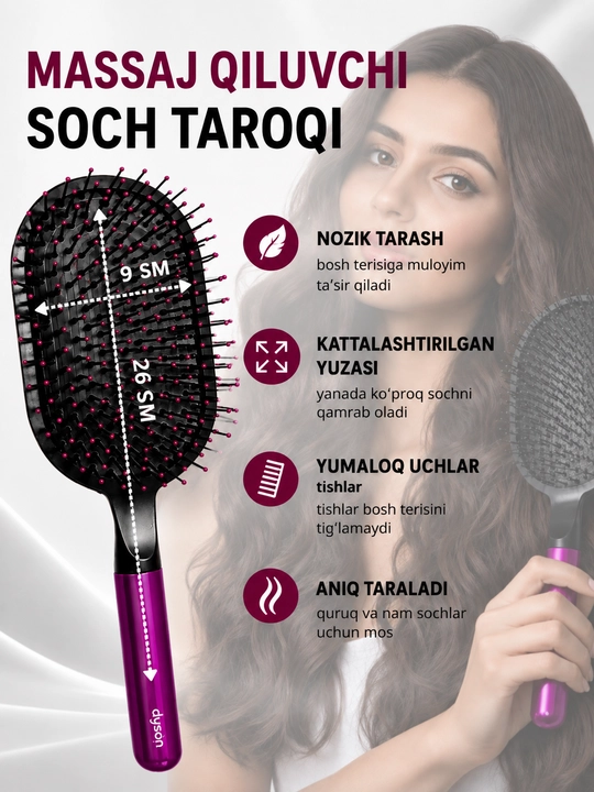 Dyson premium soch parvarishi to'plami, cho'tka va soch qisqichlari bilan