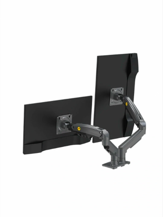 North Bayou F160 gazliftli 17"-32" ikkita monitor uchun stol kronshteyni, qo'shaloq - 