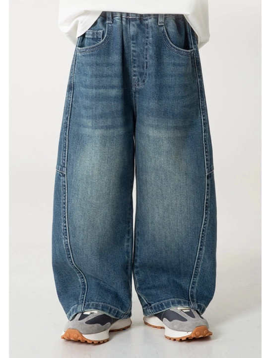 O'g'il bolalar va o'smirlar uchun oversize jinsi shim, korean stilida, baggy jinsi shim - 