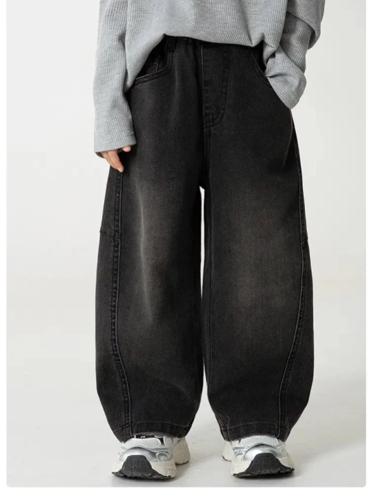 O'g'il bolalar va o'smirlar uchun oversize jinsi shim, korean stilida, baggy jinsi shim - 