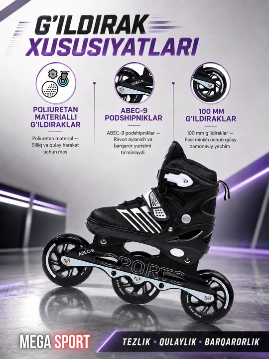Bolalar va kattalar uchun professional rolikli konki