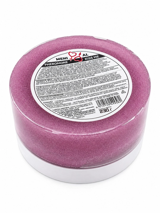 MENI AL Kiss Me Pheromone tana uchun parfyumlangan skrab-shimmer, 230 g