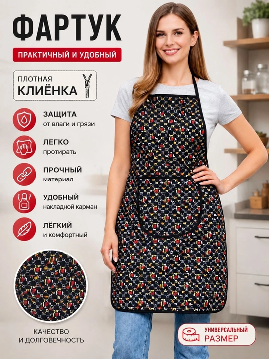 Фартук кухонный из плотного материала - 