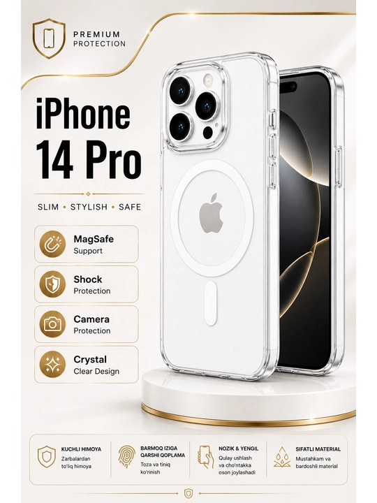 IPhone 14 Pro uchun MagSafe g‘ilofi - 