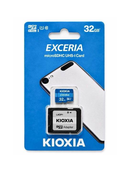 KIOXIA EXCERIA microSDHC 32 GB xotira kartasi, UHS-I Class 10, SD adapter bilan