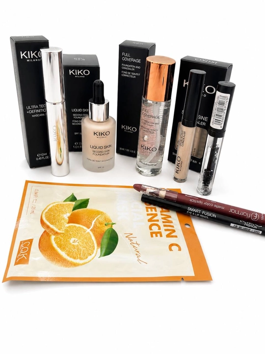 KIKO MILANO kosmetika to‘plami – tonal krem, konsiler, maskara, lab va ko‘z uchun makiyaj - 