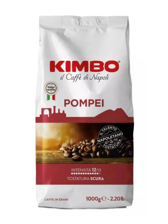 Кофе в зёрнах Kimbo, жареный, 1 кг — Crema Intensa, Espresso Classico, CapriAmalfi, Pompei
