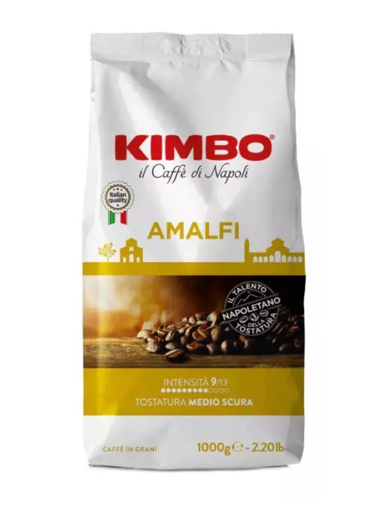 Кофе в зёрнах Kimbo, жареный, 1 кг — Crema Intensa, Espresso Classico, CapriAmalfi, Pompei